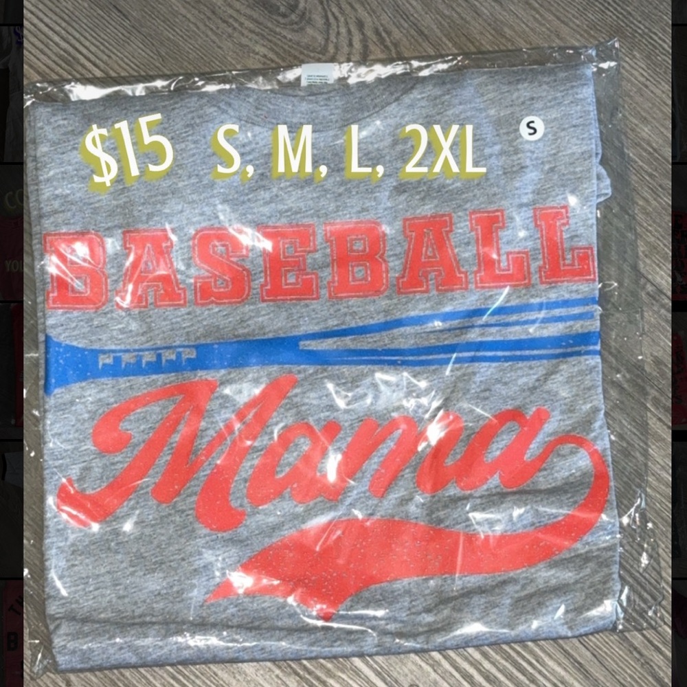 Gray Baseball Mama T-Shirt